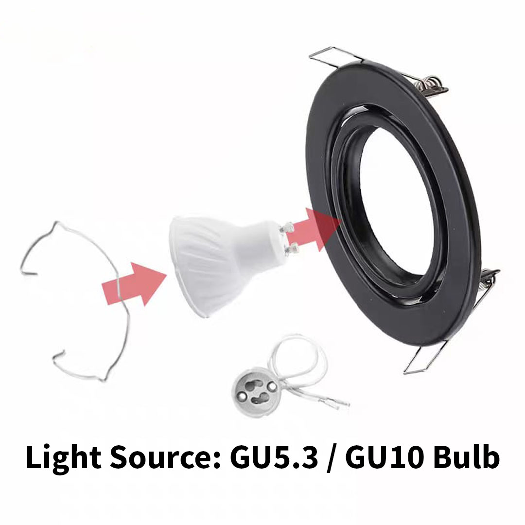GU5.3 / GU10 Casing (White/Black/Gold/Silver)