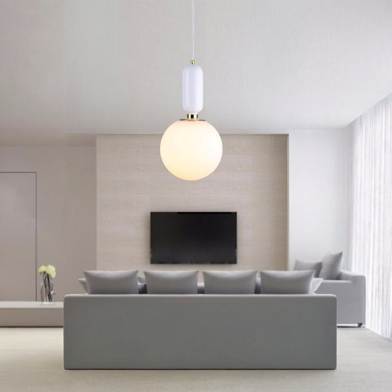 Nordic white ball pendant