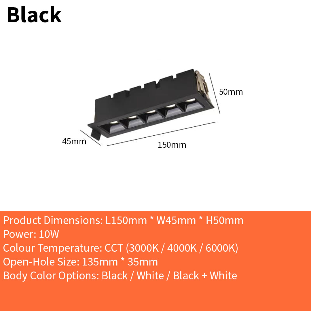 K705-10W Lego Linear Recessed Spotlight