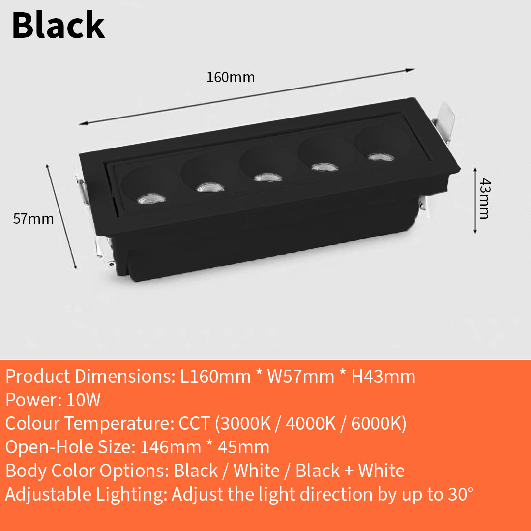 K805-10W Adjustable Lego Linear Recessed Spotlight