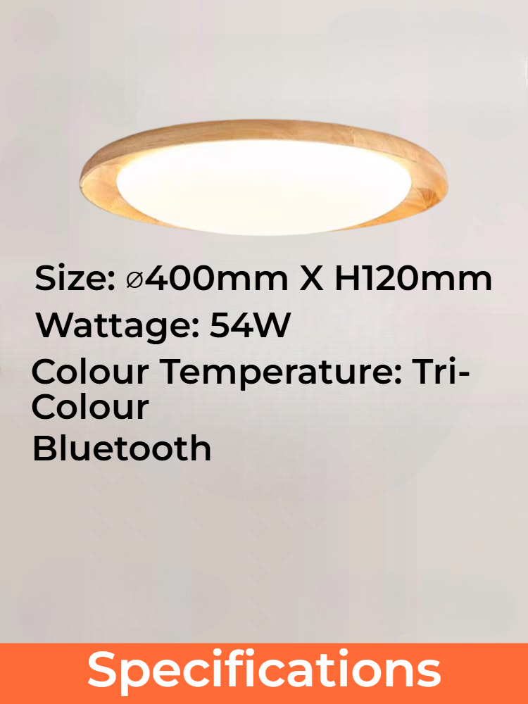Nordic Wood Ceiling Light (C/1964 - L/WD)