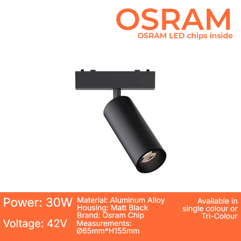 Slim Magnetic Track COB Retractable Spotlight (ECO 06-10W / ECO 06-20W / ECO 06-30W)