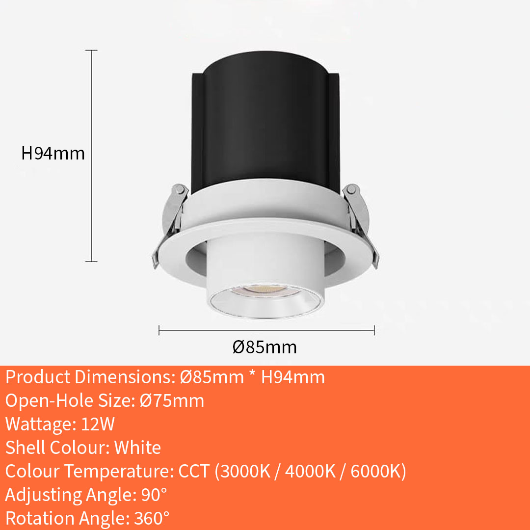 CCT Switchable Recessed Stretch Light (DX-5 CCT)