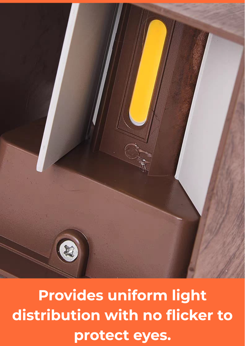 LED Indoor Cube Rechargeable Adjustable Wall Light  (YS1080 Dark/Light Wood)