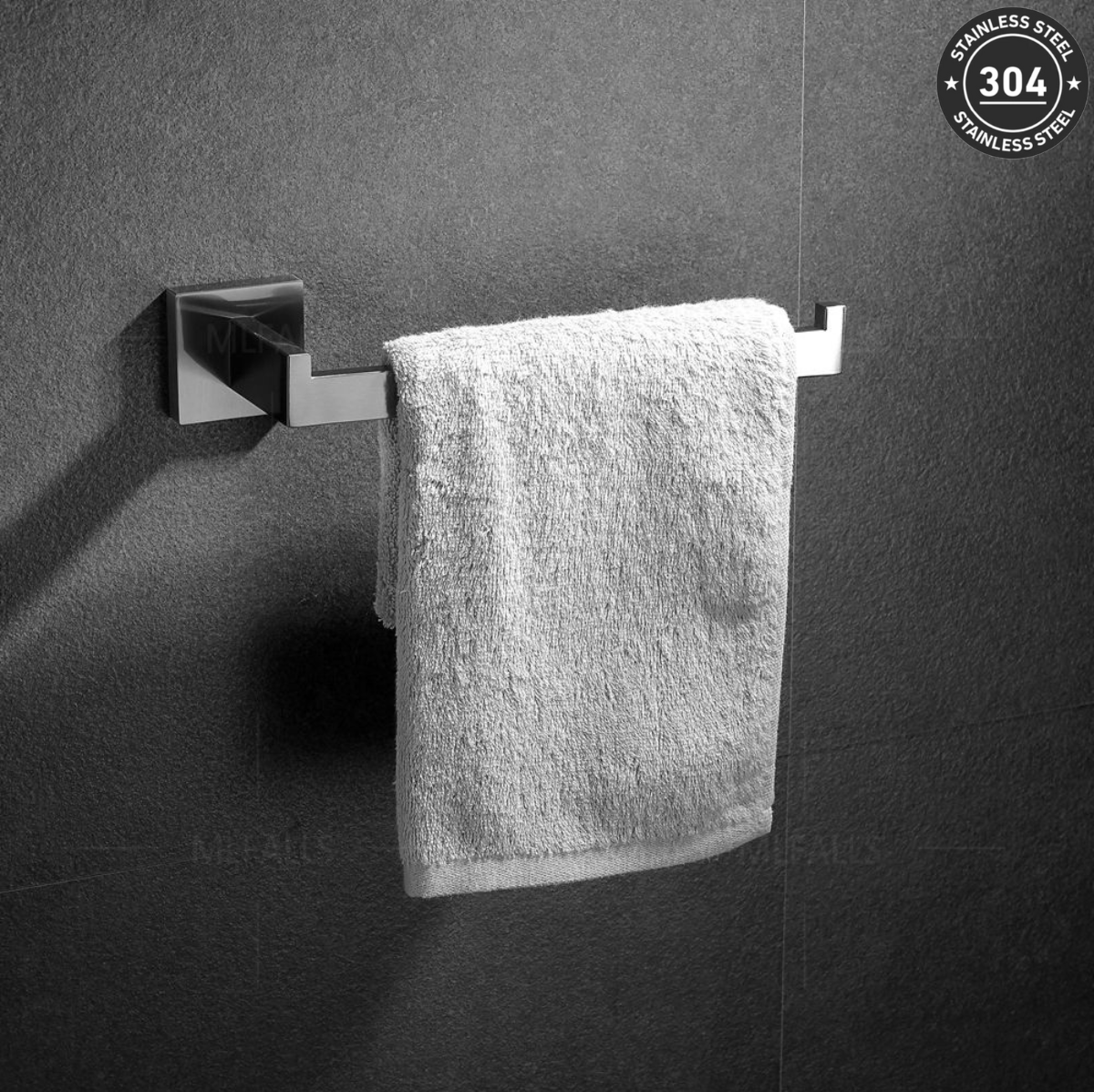 Stainless Steel Towel Ring (TS-1098-6 CH/BK)