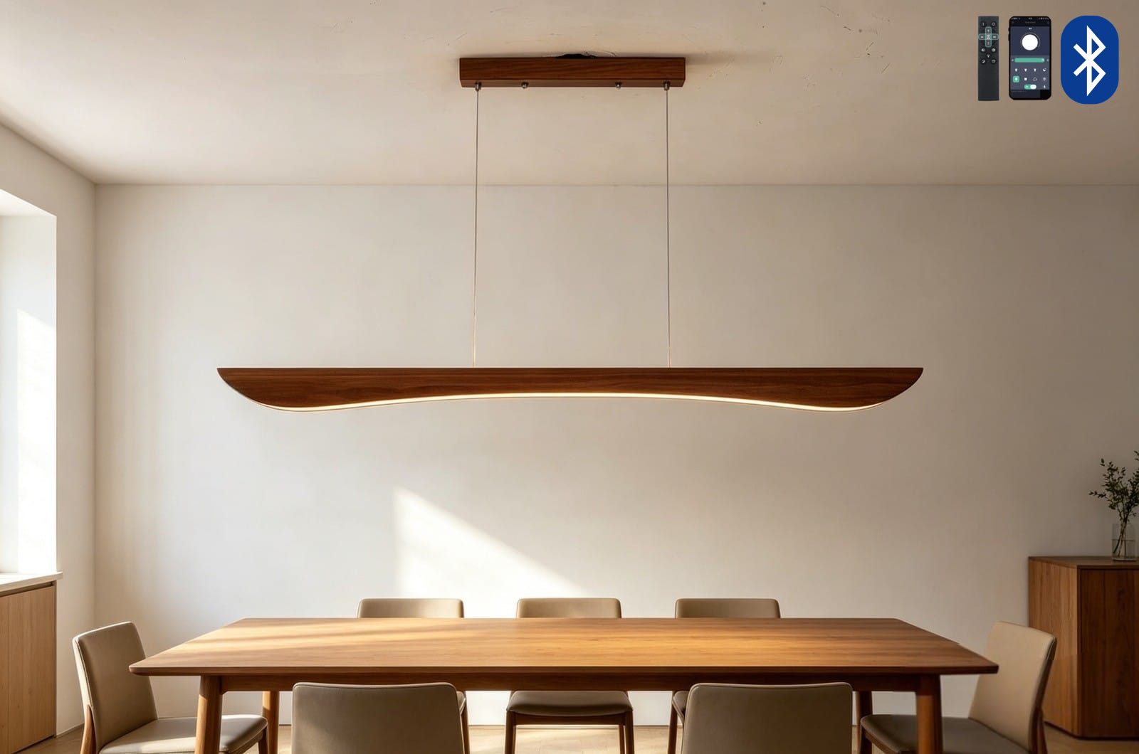 Modern Wood Hanging Light