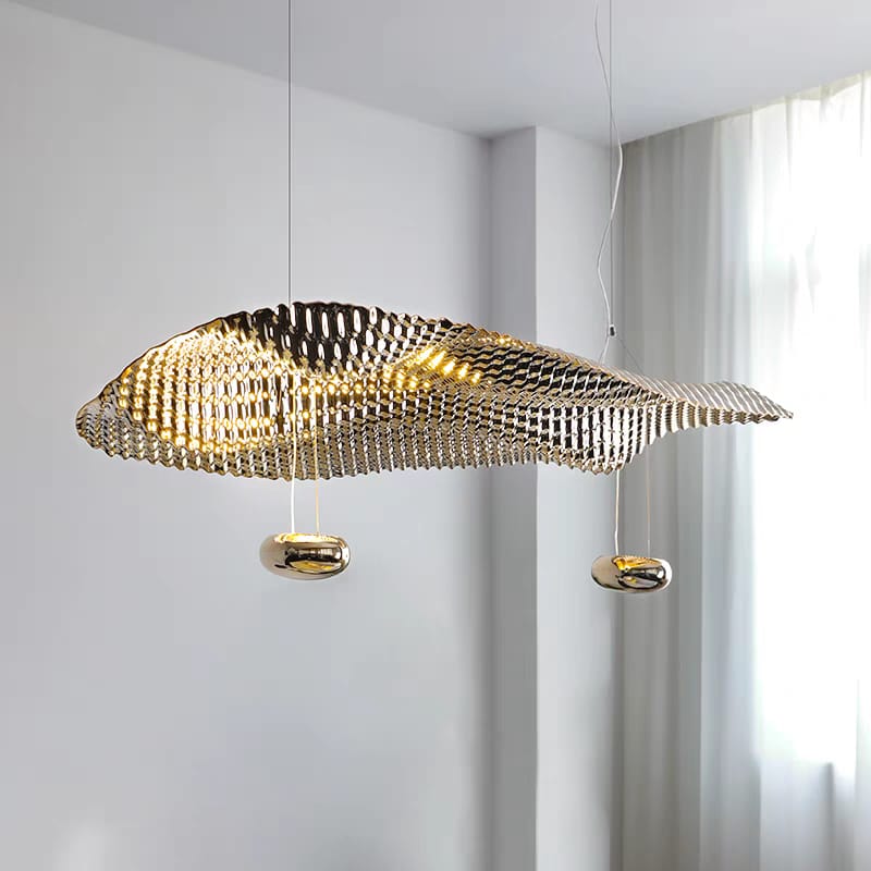 Ripple Wave Pendant Light (H/3835-SL/GD)