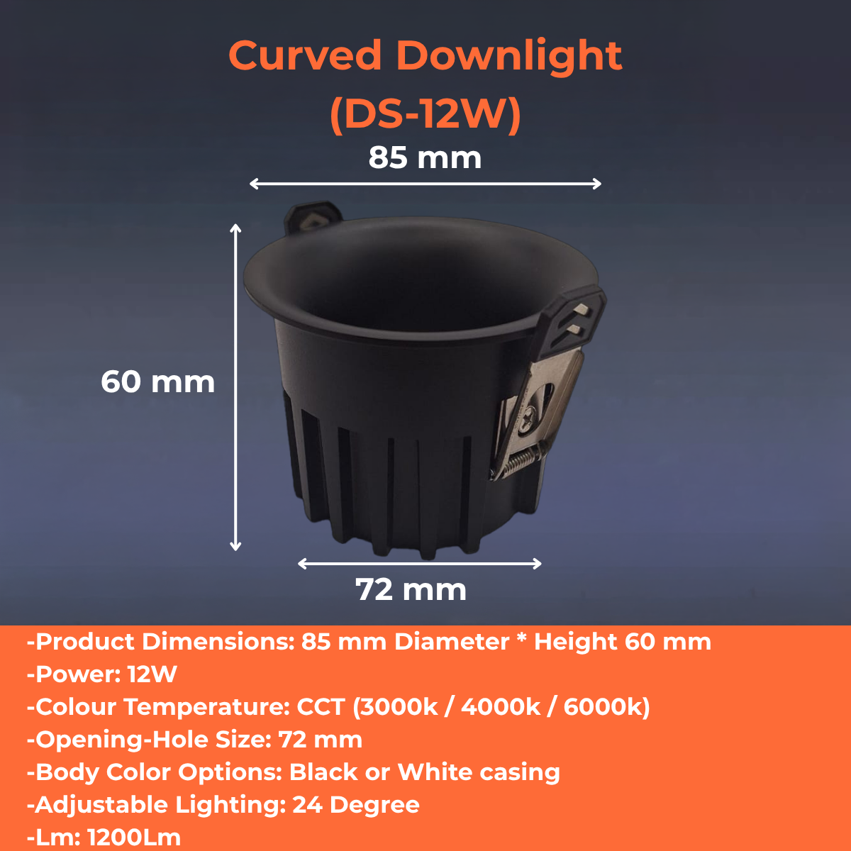 Curved Downlight (DS-12W)