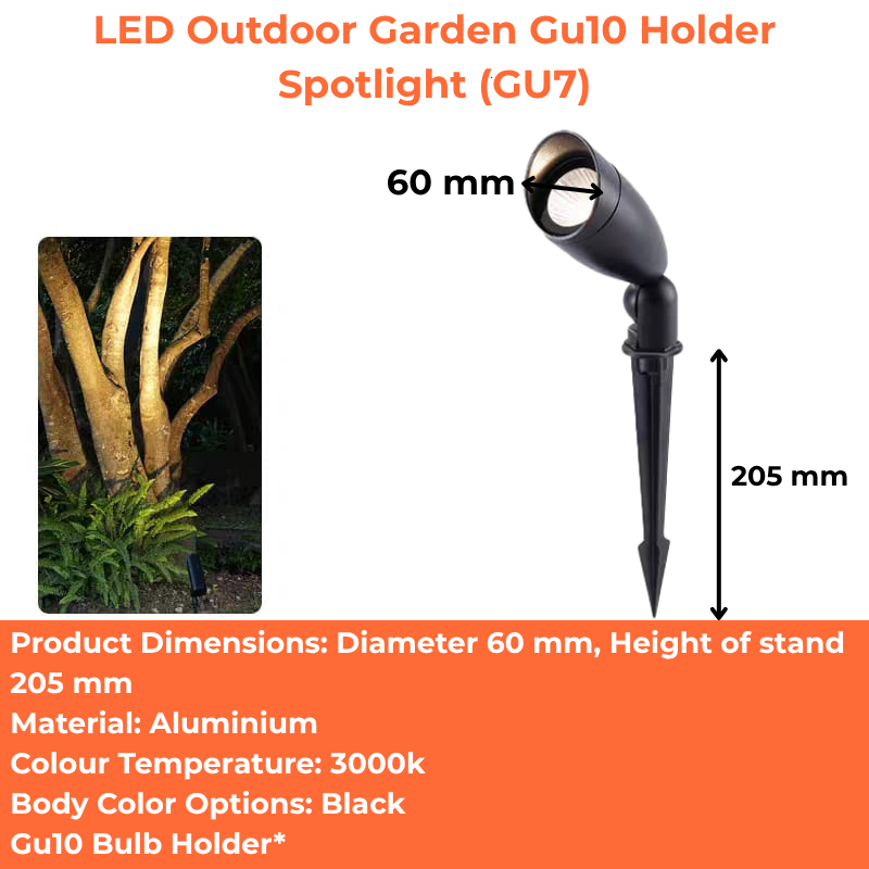 LED Outdoor Garden Gu10 Holder Spotlight (GU7)