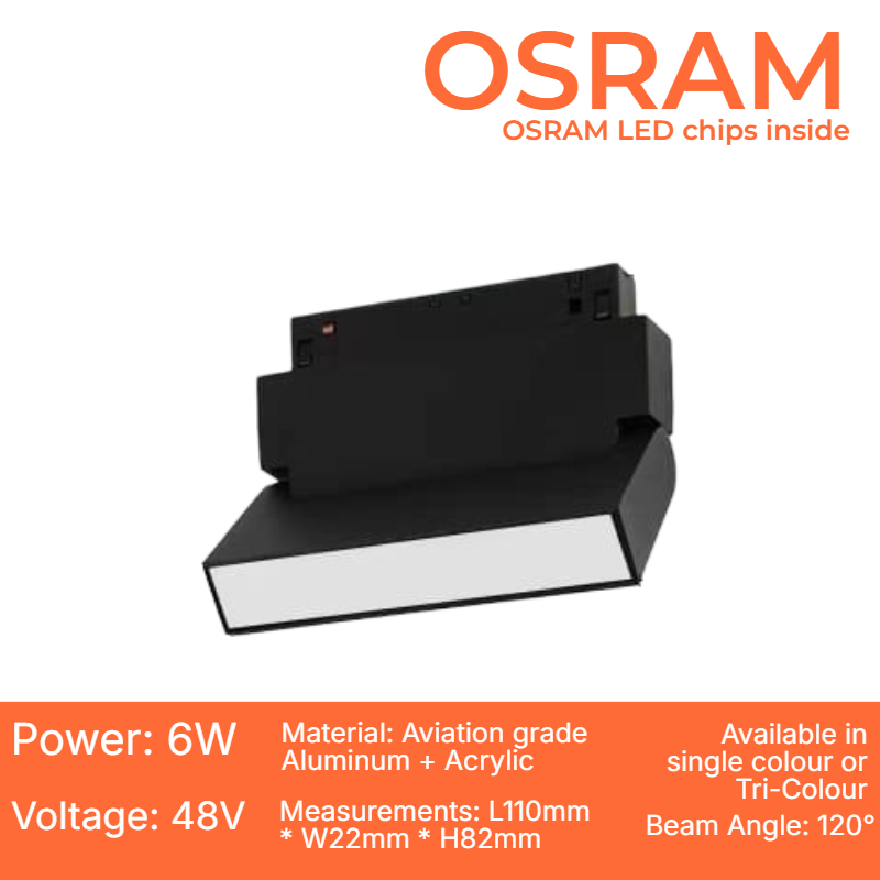Black Magnetic Track Fold Floodlight