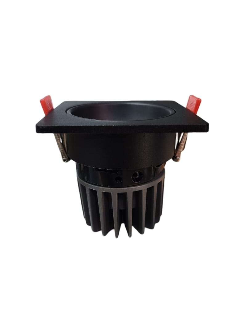 COB 12W Bulb Square Casing (12W-SQ-BK)