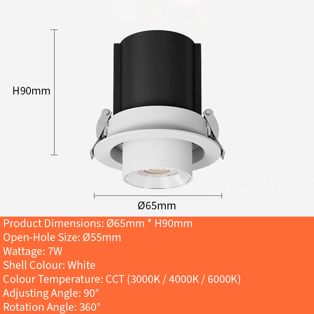 CCT Switchable Recessed Stretch Light (DX-5 CCT)