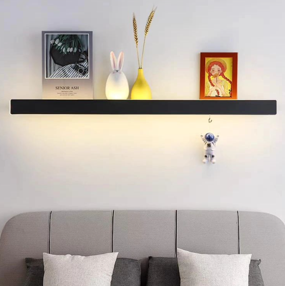 Modern Wall-Mounted Shelf with Light