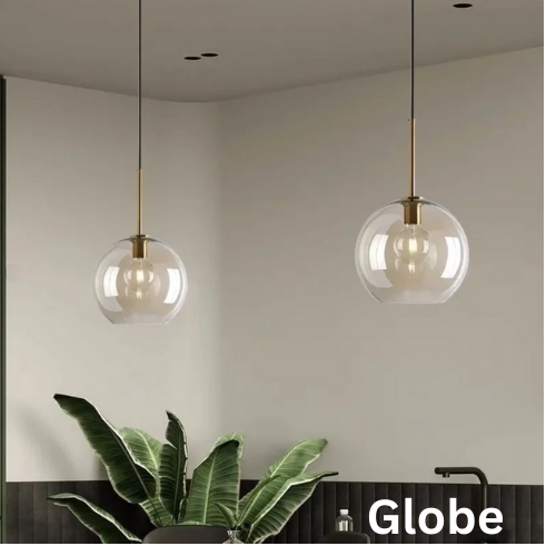 Tea-Tinted Glass Pendant Light