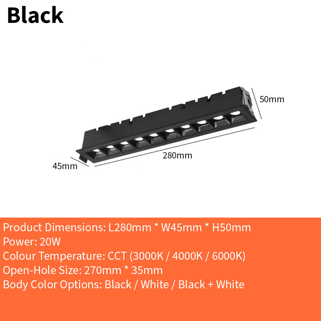 K705-20W Lego Linear Recessed Spotlight
