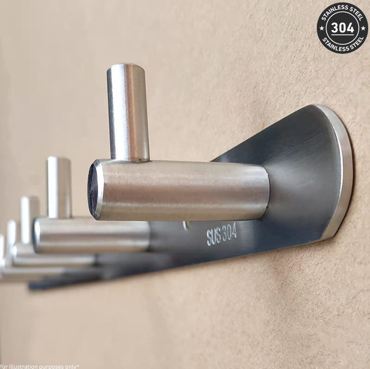 Stainless Steel Single Hook Rack 