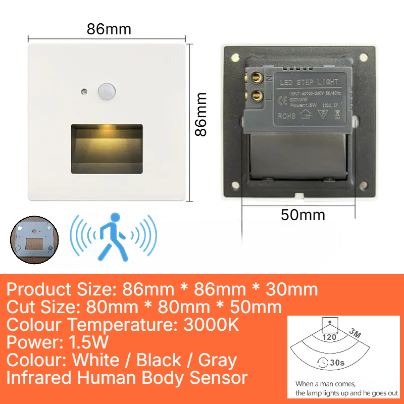 GS-AC86G Human Sensor Staircase Light