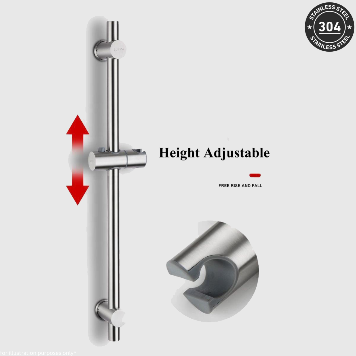 Stainless Steel Adjustable Shower Rod