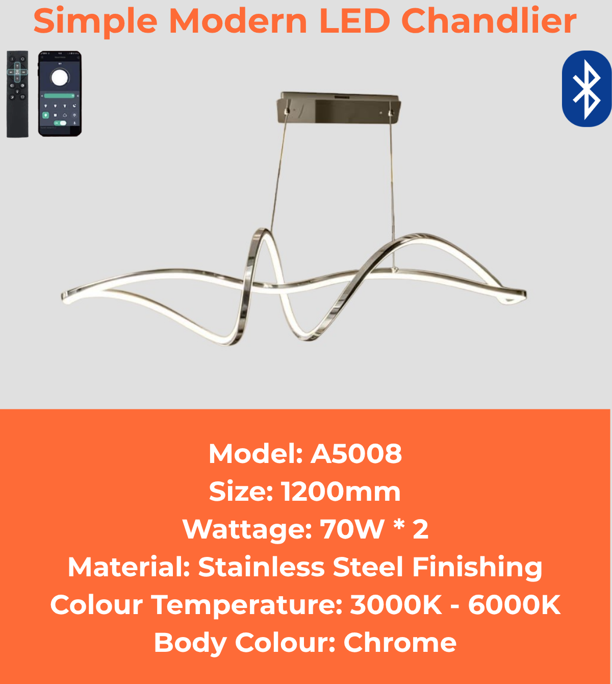 Simple Modern LED Chandlier