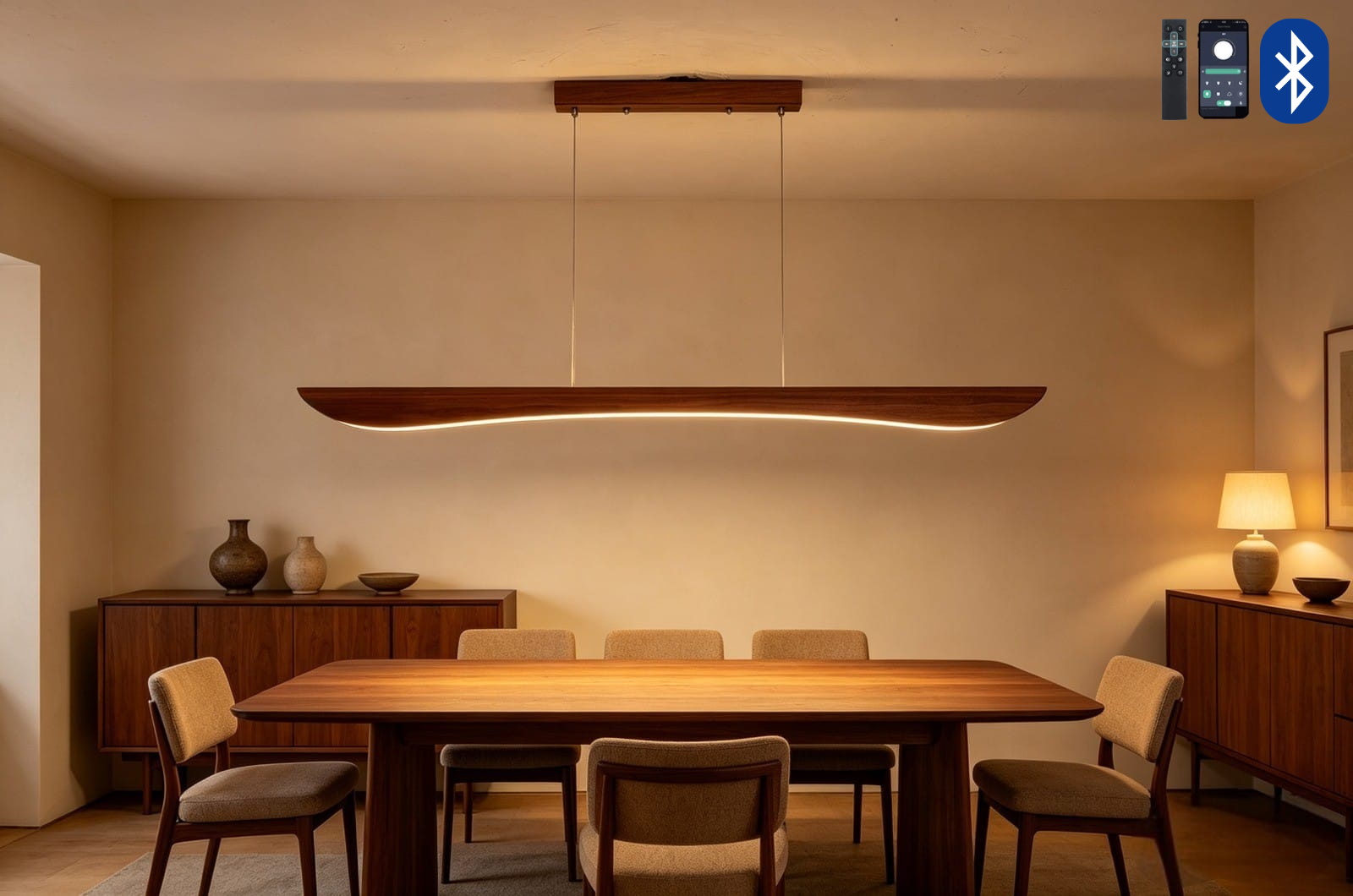 Modern Wood Hanging Light