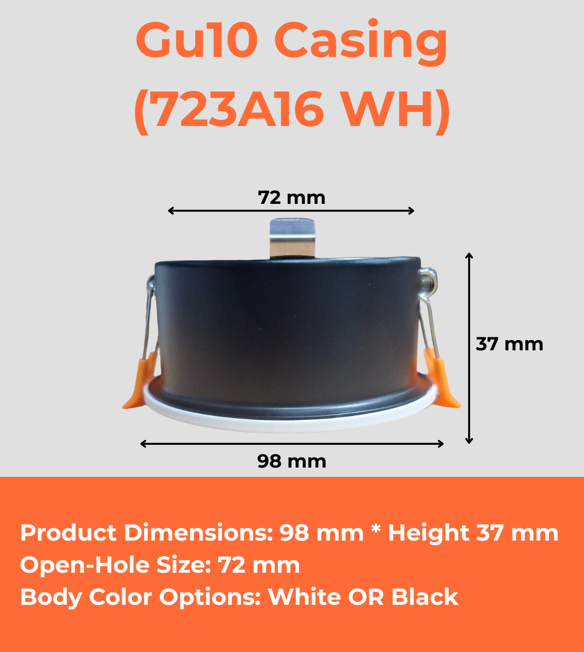 Gu10 Casing (723A16 WH)