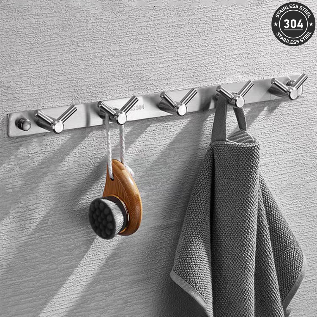 Stainless Steel Double Hook Rack