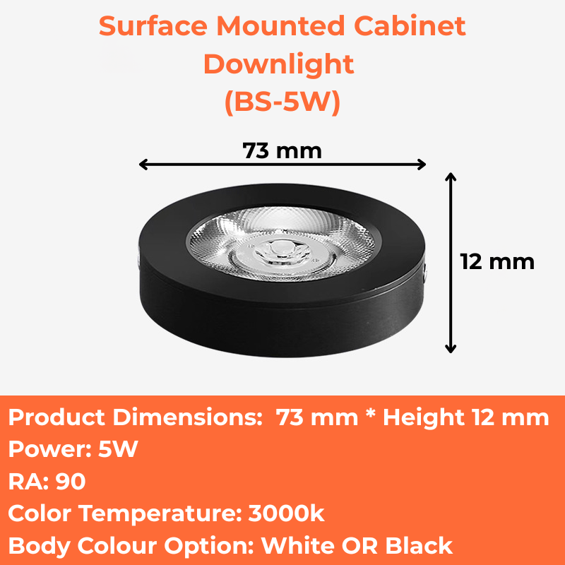 Surface Mounted Cabinet Downlight (BS-5W)