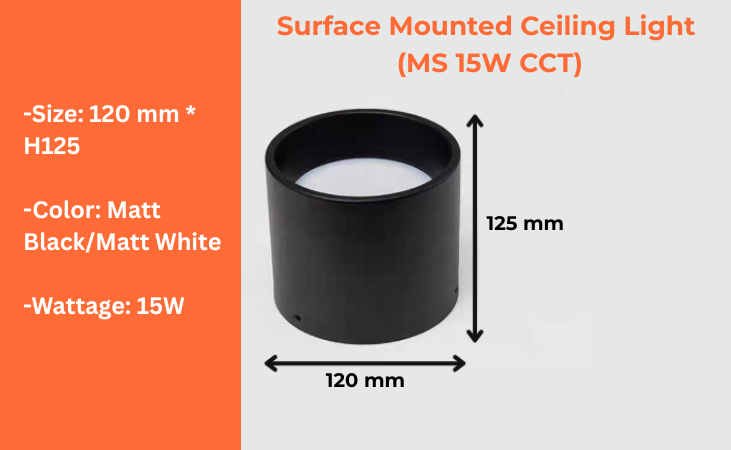 Surface Mounted Ceiling Light (MS 12W, 15W, 20W, 24W CCT)