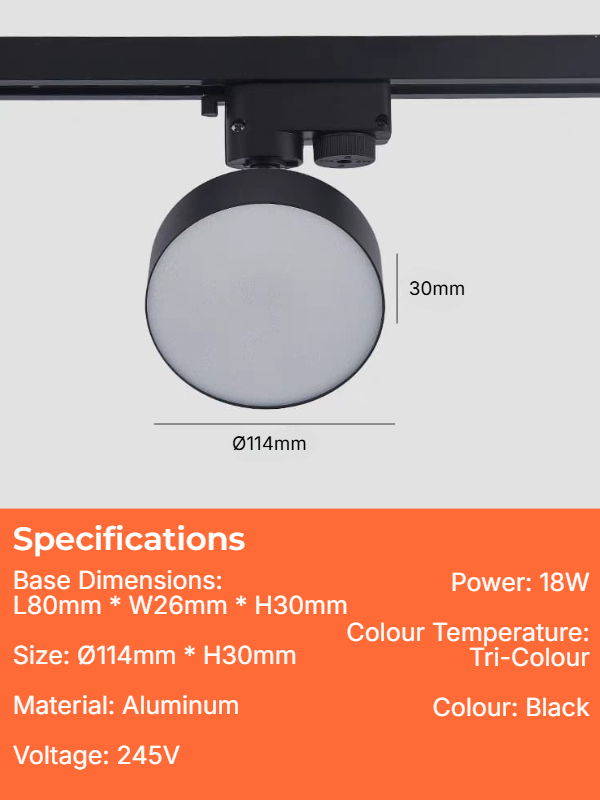 GD 115 Normal Track Light 3 Colour