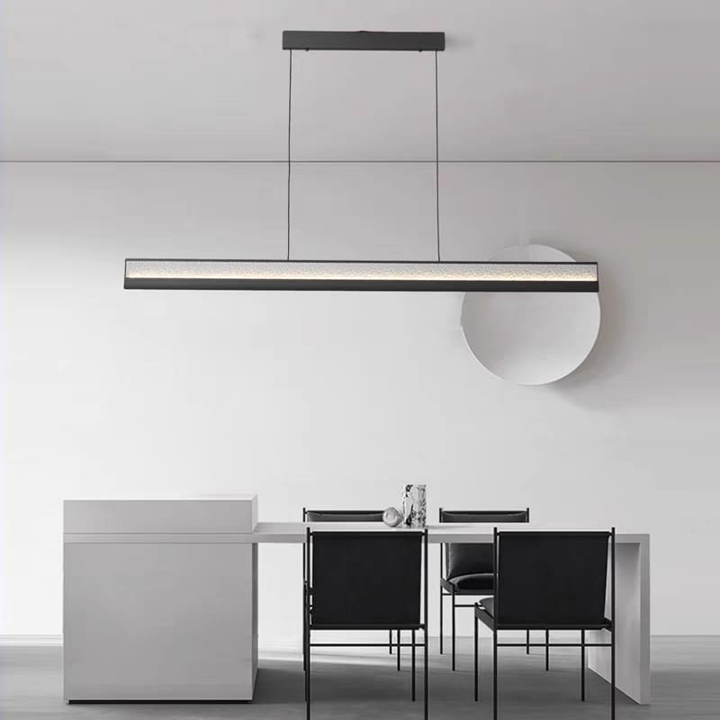 Sleek Black Crystal Effect Pendant Light (D605-106)