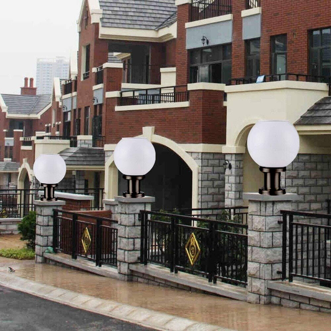 Solar Round Frosted Pillar Light (Solar RD 300mm/F)