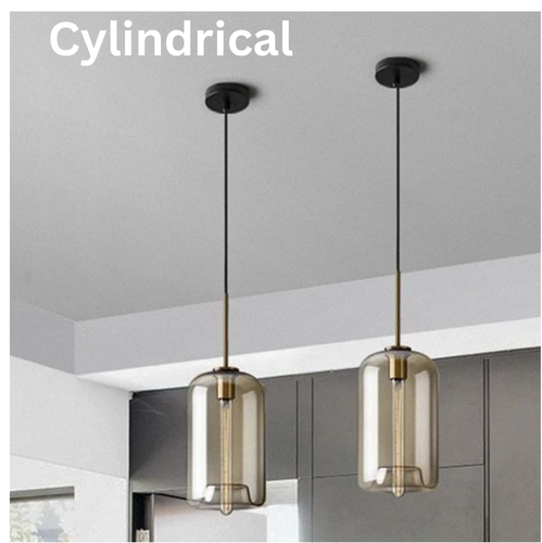 Tea-Tinted Glass Pendant Light