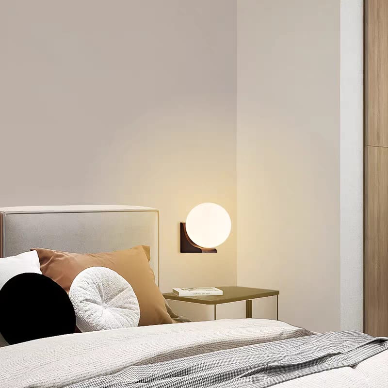 Dark Walnut Evelyn Orb Wall Lamp