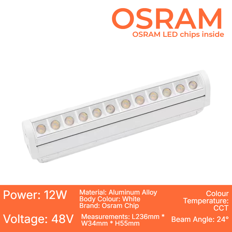 White Slim Magnetic Track (12W Rotate Track)