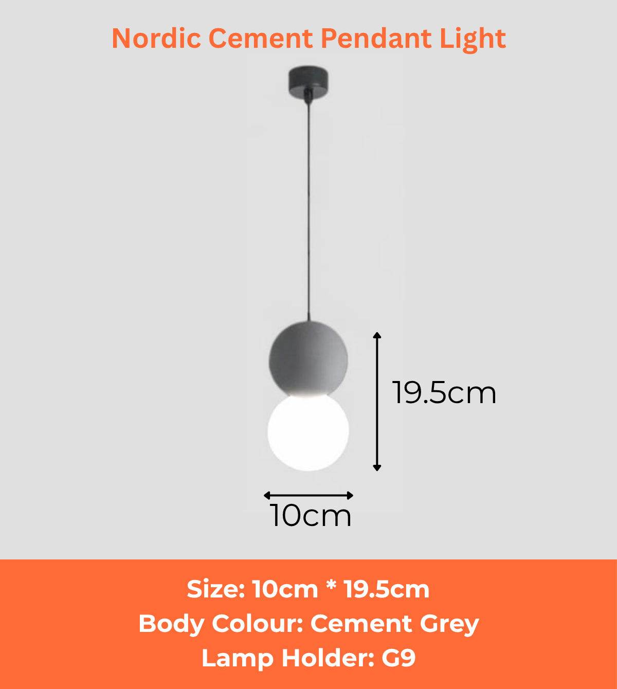 Nordic Cement Pendant Light