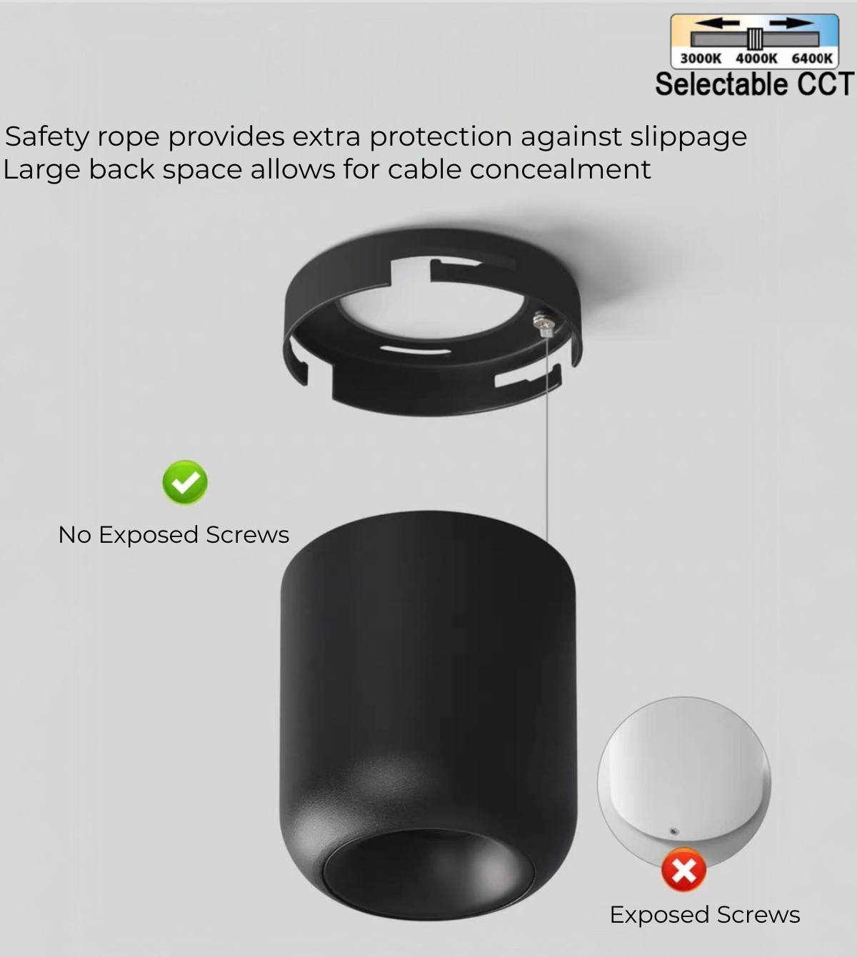 Curvy Surface Mounted Led KZL 10W CCT