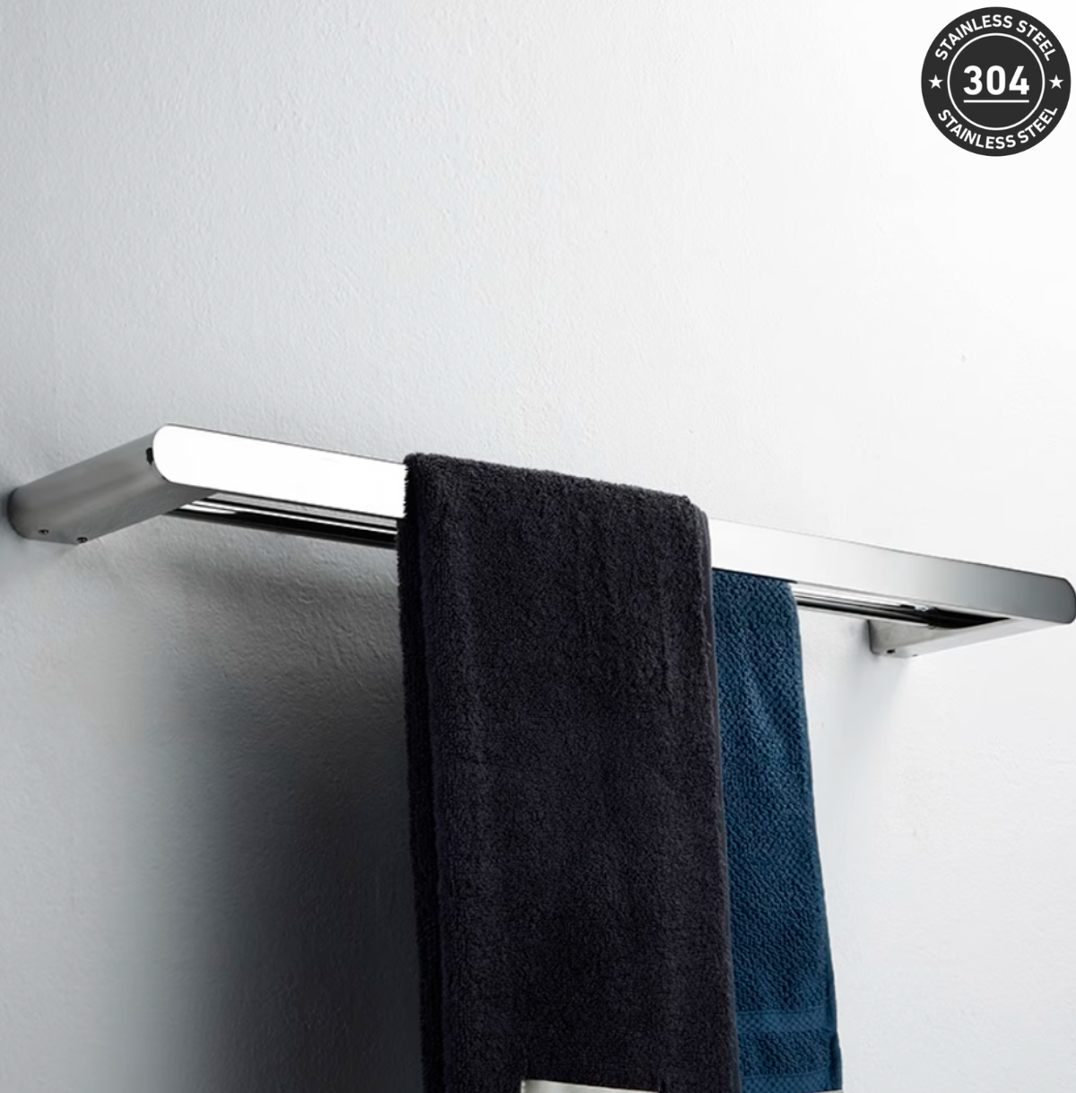 Stainless Steel Double Towel Rail (TS-5902 TT/BK/CH/GD)