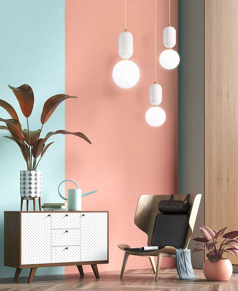 Nordic white ball pendant