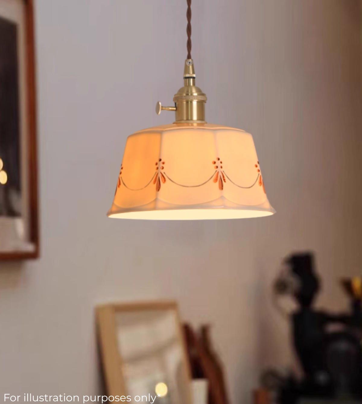 Retro Classic Ceramic White Pendant Light (XD73)