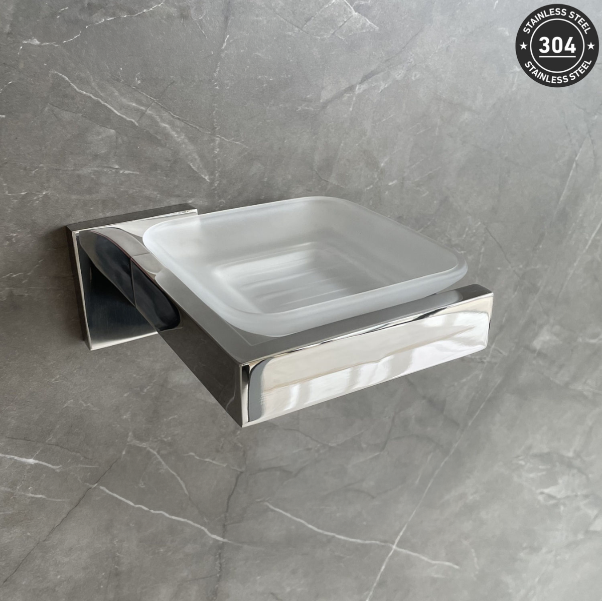 Stainless Steel Soap Dish (TS-1098-8 CH/BK)