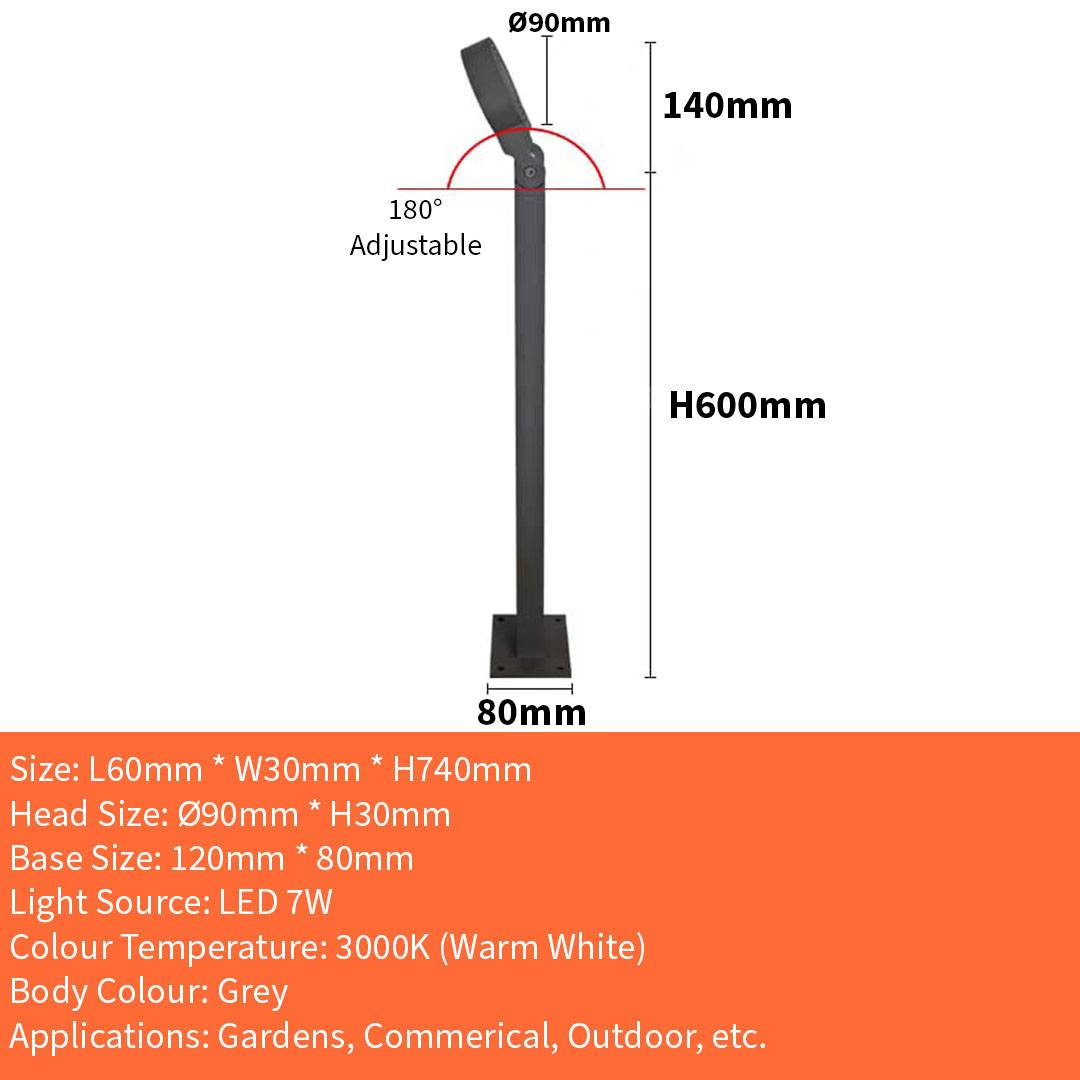 Single Head Outdoor Bollard