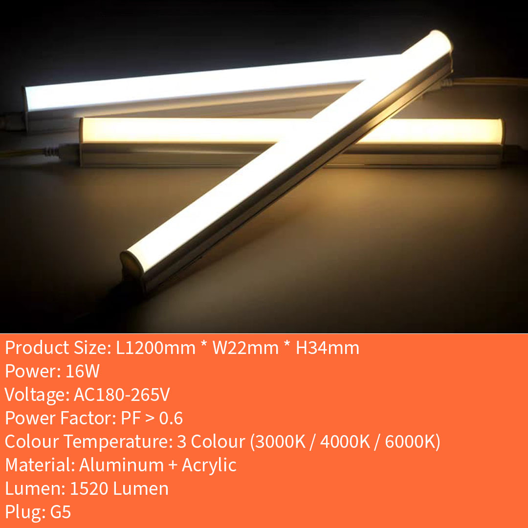 T5 3 Colour LED 1FT 300mm Frosted Cover (T5 3 Colour 1FT)