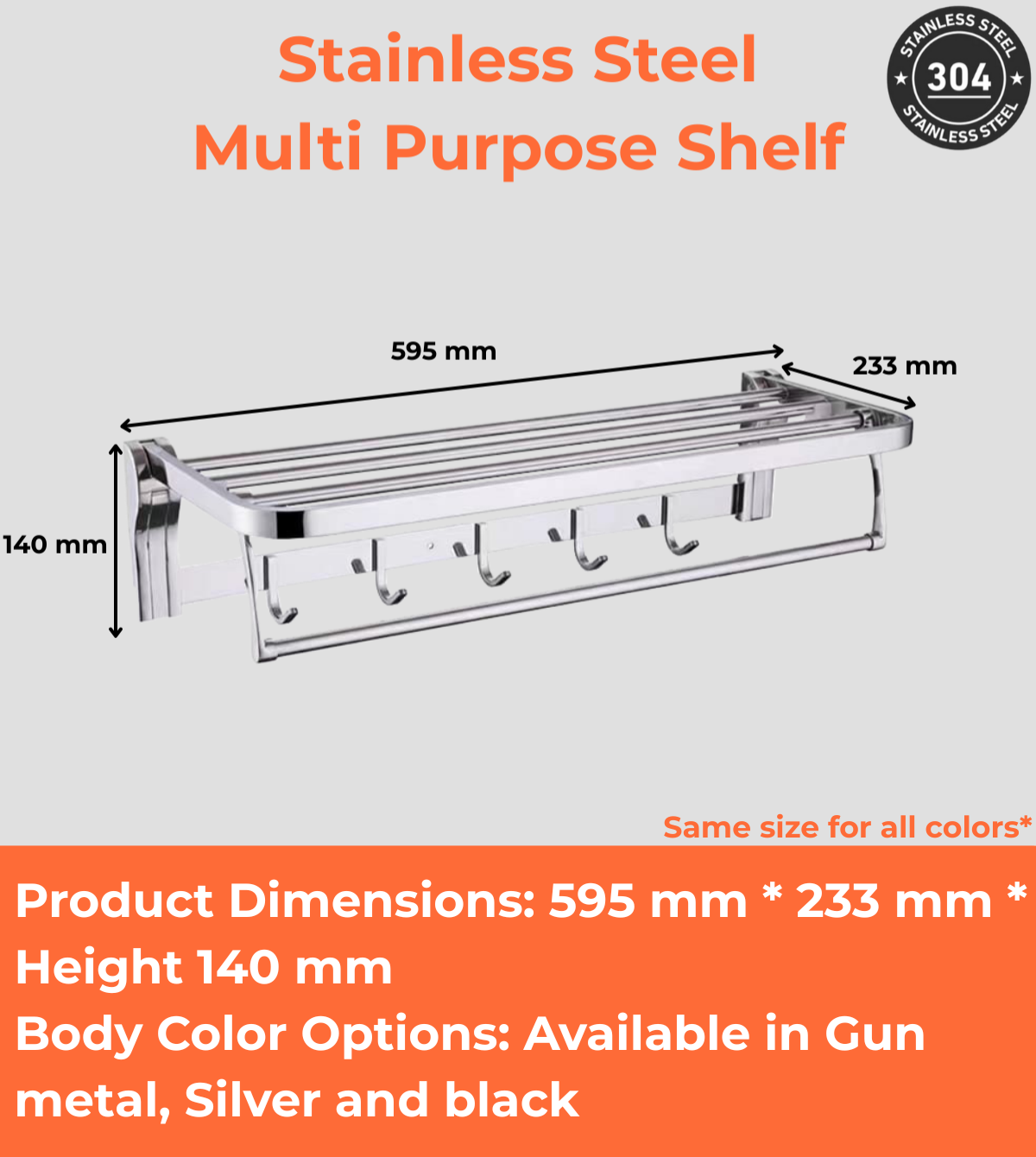 Stainless Steel Multi Purpose Shelf