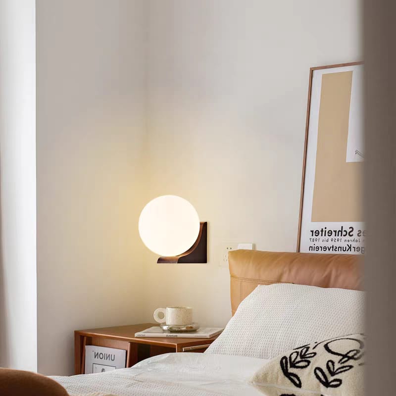 Dark Walnut Evelyn Orb Wall Lamp