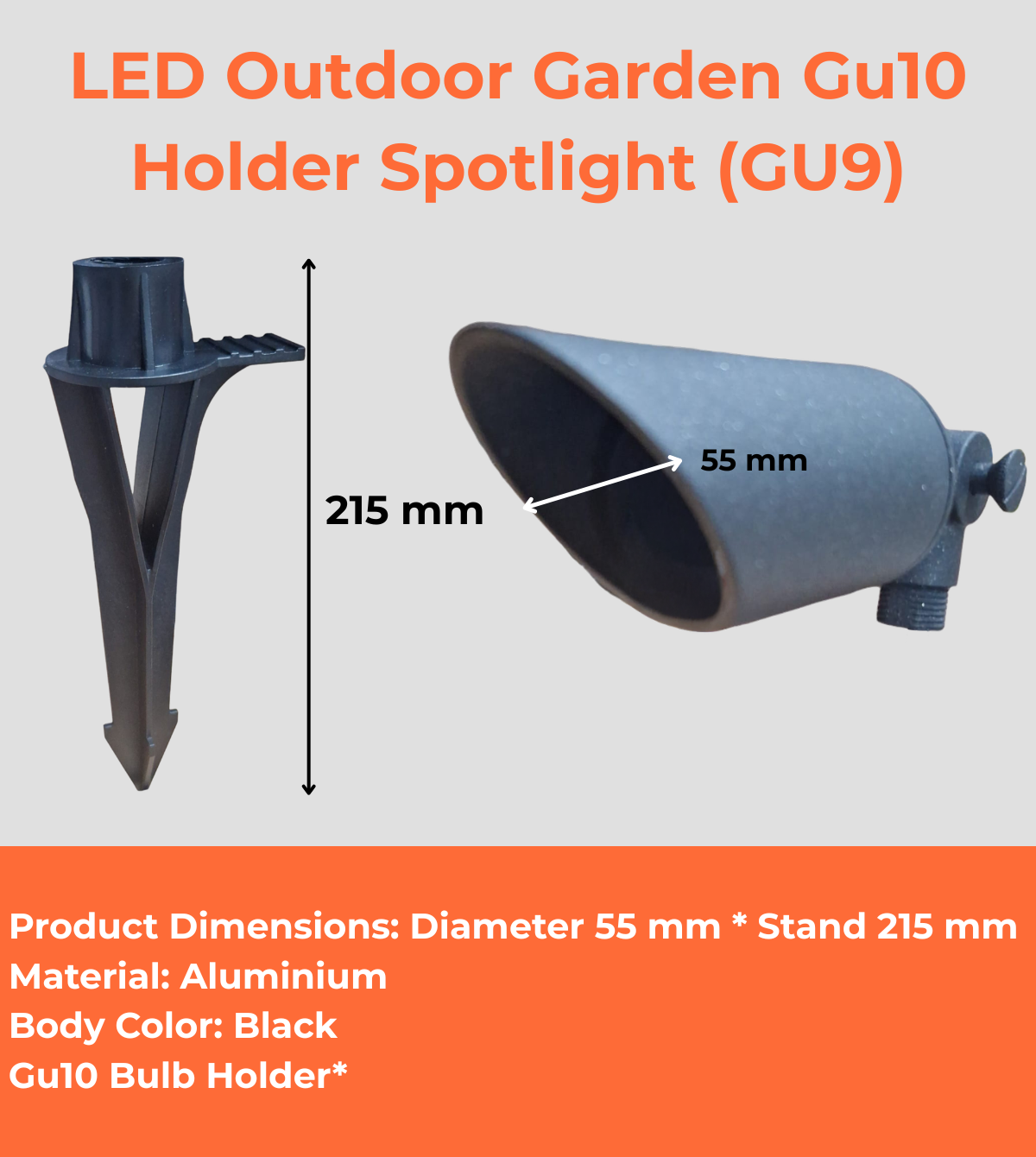 LED Outdoor Garden Gu10 Holder Spotlight (GU9)