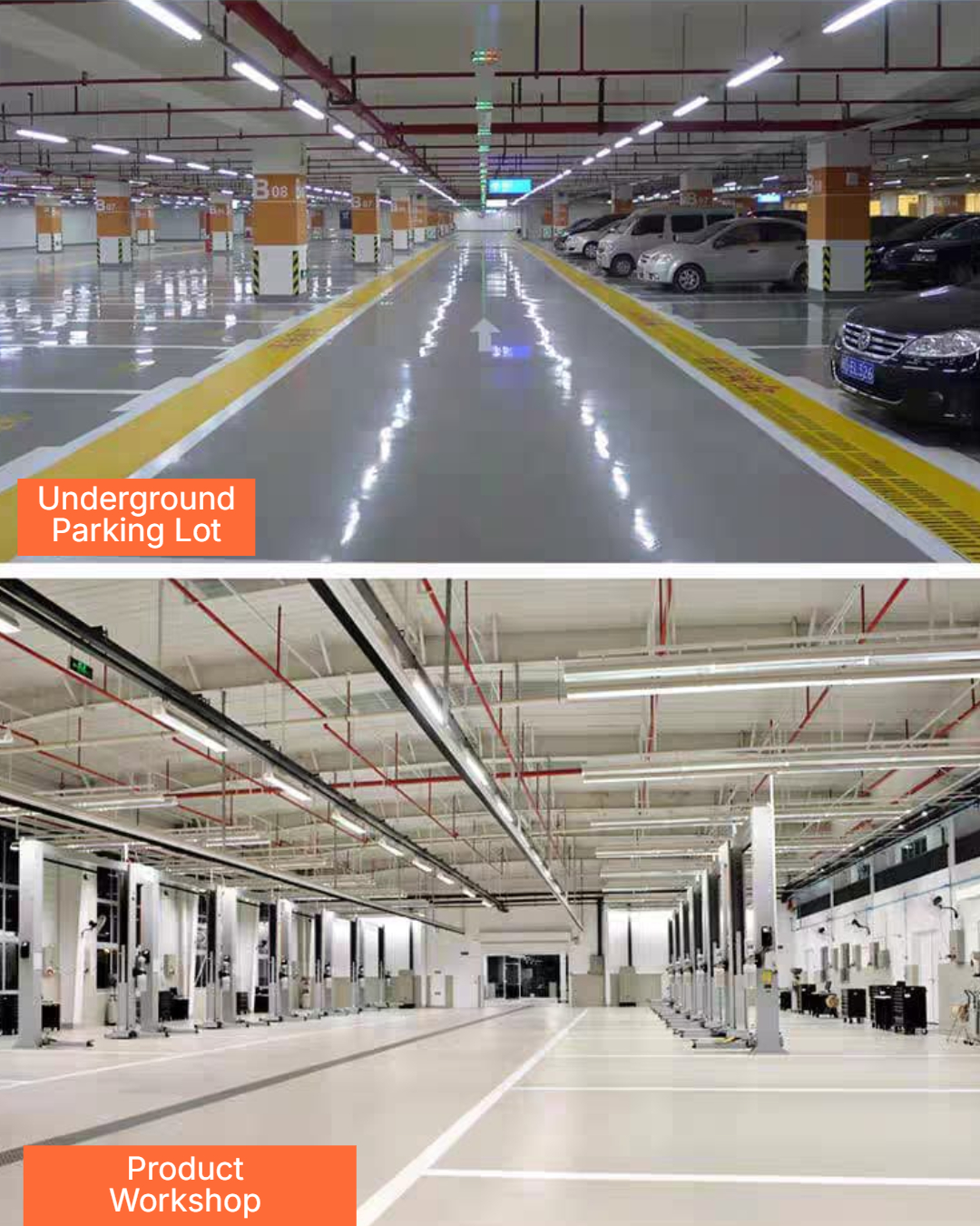 T8 Single / Double Set Waterproof Clear Fluorescent Lamp