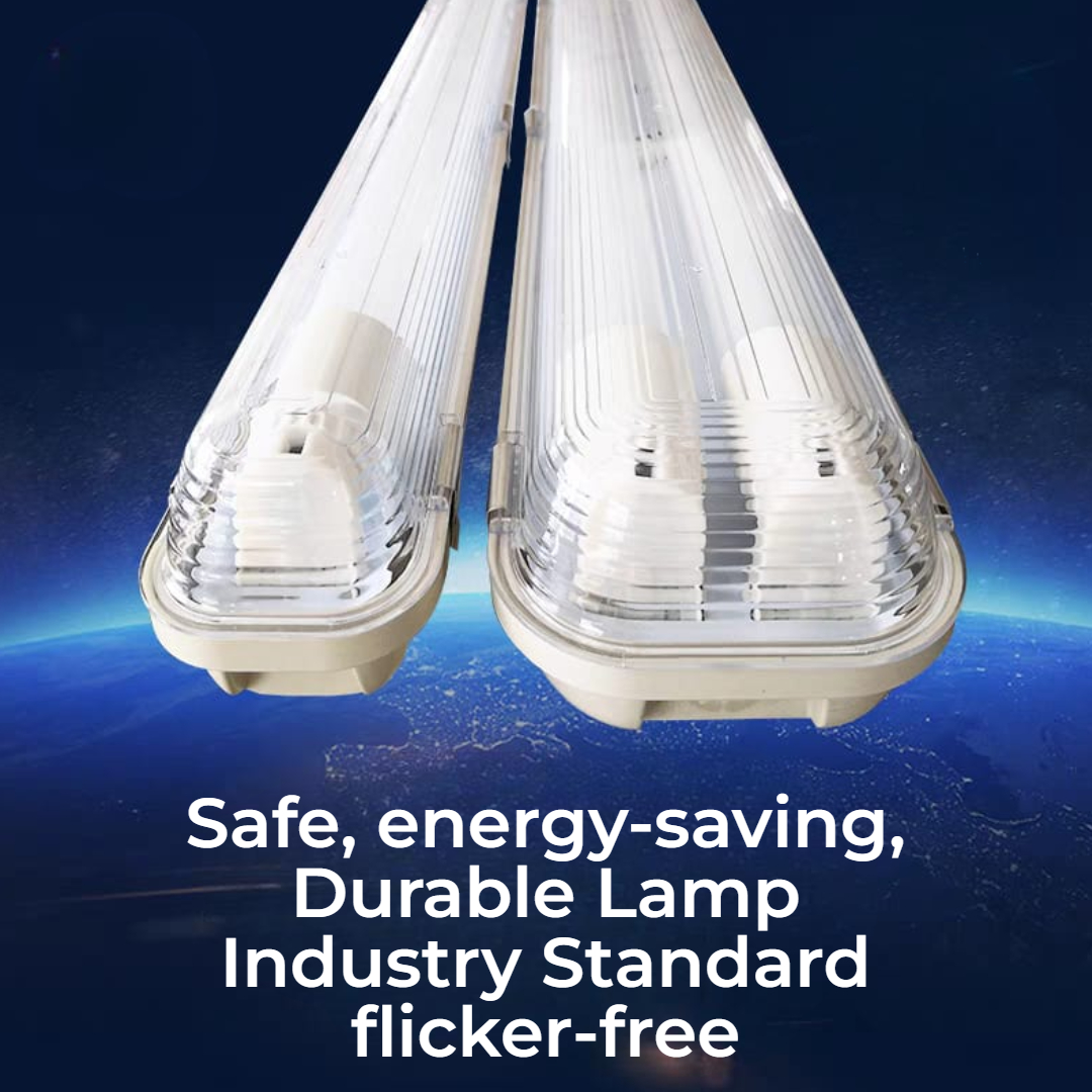T8 Single / Double Set Waterproof Clear Fluorescent Lamp