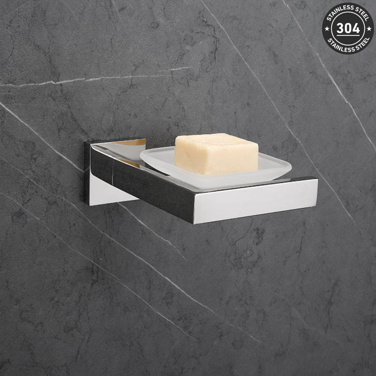 Stainless Steel Soap Dish (TS-1098-8 CH/BK)