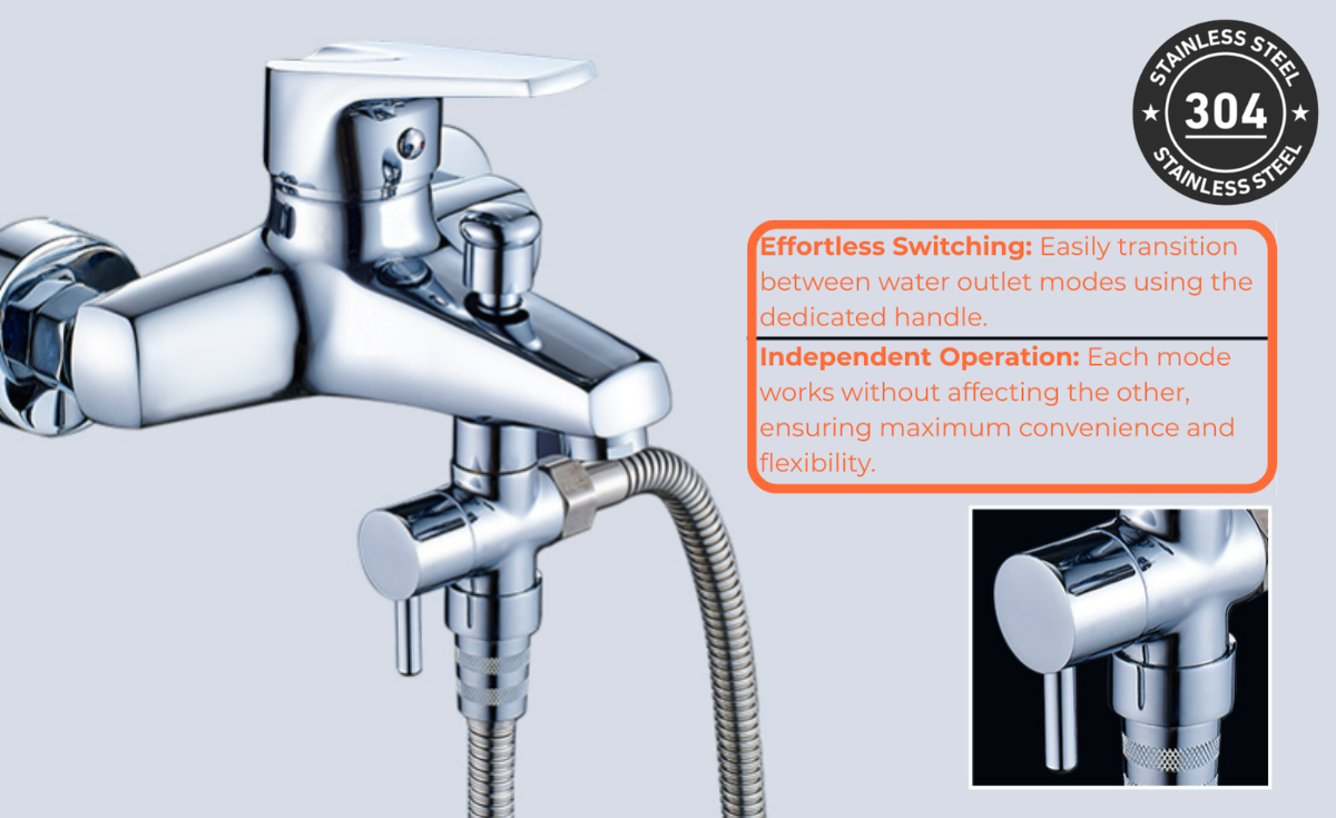 Stainless Steel Bidet Divider (TS/DIV-CH/BK)