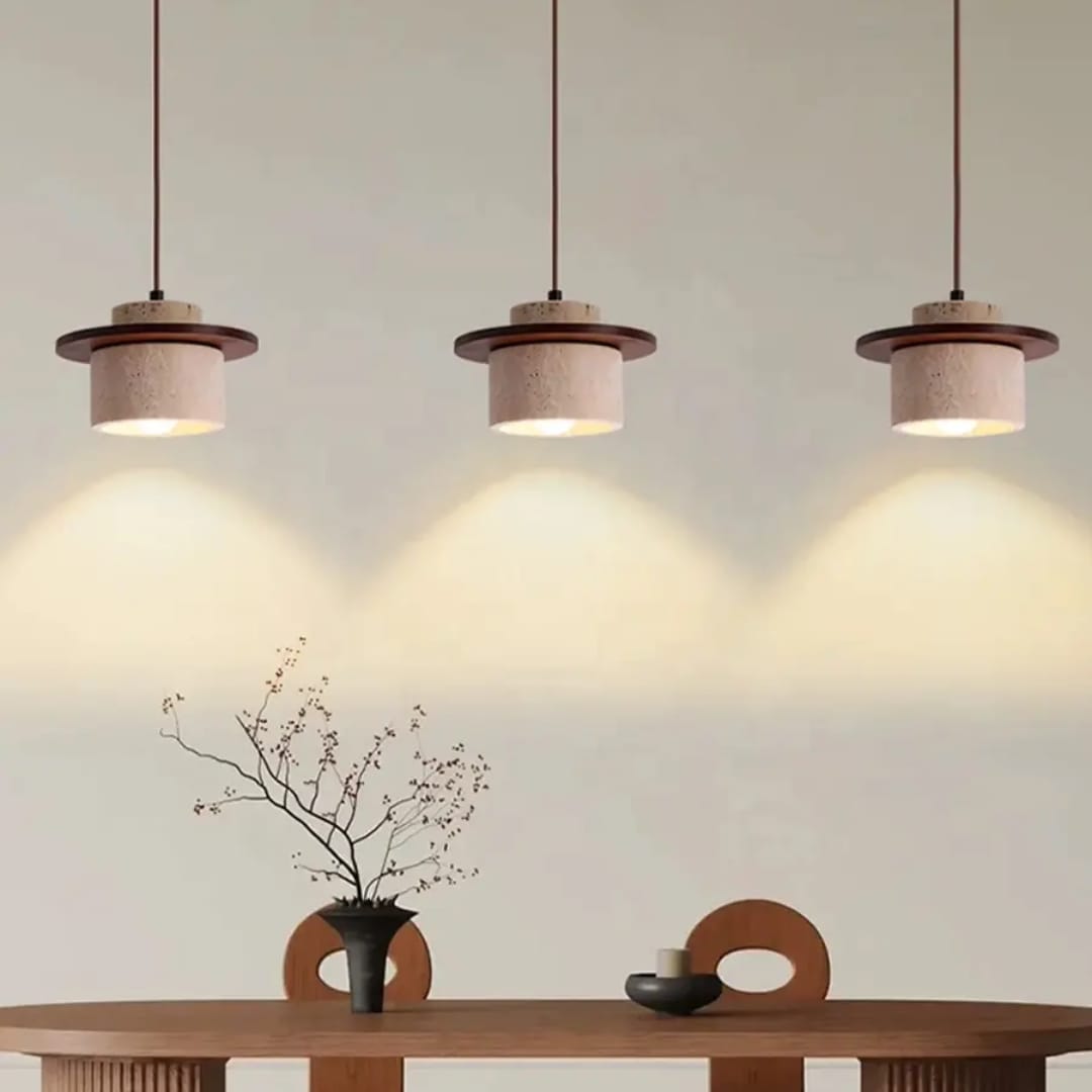 Travertine Stone Pendant Light
